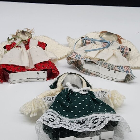 3 Cookie Cutter Handmade Prairie Rag Dolls on Gingerbread Girl - Picture 8 of 8